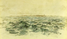 Репродукция картины "off the dutch coast" художника "уистлер джеймс эббот макнил"