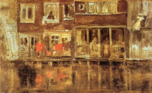 Репродукция картины "the canal" художника "уистлер джеймс эббот макнил"