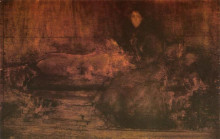 Копия картины "brown and gold: portrait of lady eden" художника "уистлер джеймс эббот макнил"