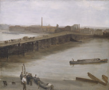 Копия картины "brown and silver: old battersea bridge" художника "уистлер джеймс эббот макнил"