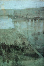 Репродукция картины "nocturne in blue and gold valparaiso bay" художника "уистлер джеймс эббот макнил"