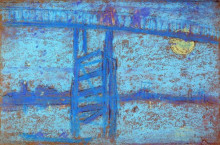 Копия картины "nocturne: battersea bridge" художника "уистлер джеймс эббот макнил"