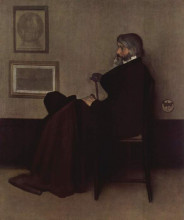 Копия картины "arrangement in grey and black, no.2: portrait of thomas carlyle" художника "уистлер джеймс эббот макнил"