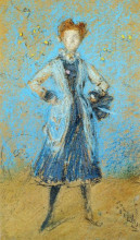 Копия картины "the blue girl" художника "уистлер джеймс эббот макнил"