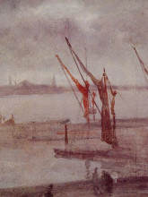 Копия картины "chelsea wharf grey and silver" художника "уистлер джеймс эббот макнил"
