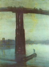 Картина "nocturne: blue and gold – old battersea bridge" художника "уистлер джеймс эббот макнил"