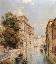 Копия картины "a view in venice, rio s. marina" художника "унтербергер франц рихард"