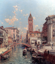 Копия картины "rio santa barnaba, venice" художника "унтербергер франц рихард"