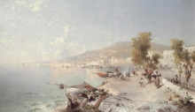 Копия картины "vietri sul mare, looking towards salerno" художника "унтербергер франц рихард"