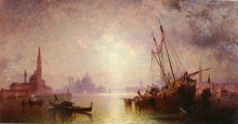 Картина "view of st george&#39;s, venice" художника "унтербергер франц рихард"