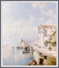 Репродукция картины "view of the zatteri venice" художника "унтербергер франц рихард"