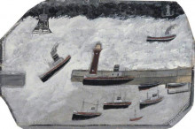 Репродукция картины "penzance harbour" художника "уоллис альфред"