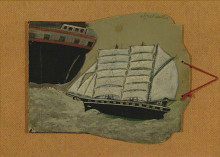 Картина "sailing ship" художника "уоллис альфред"