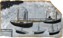 Копия картины "ships in harbour" художника "уоллис альфред"