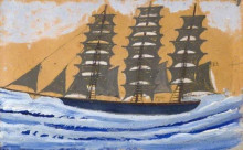 Картина "three-masted schooner" художника "уоллис альфред"