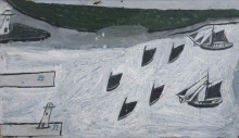 Копия картины "seven boats entering harbour" художника "уоллис альфред"