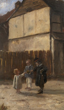 Картина "boys in a yard" художника "башкирцева мария константиновна"