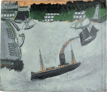 Копия картины "st ives harbour and godrevy" художника "уоллис альфред"