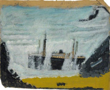 Репродукция картины "shipwreck 1, the wreck of the &#39;alba&#39;" художника "уоллис альфред"