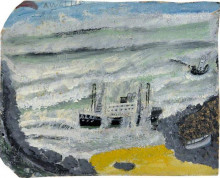 Репродукция картины "shipwreck 2, the wreck of the &#39;alba" художника "уоллис альфред"
