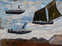 Картина "boats" художника "уоллис альфред"