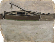 Копия картины "fishing boat with mast steeped" художника "уоллис альфред"