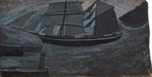 Копия картины "grey schooner" художника "уоллис альфред"