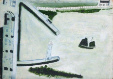 Репродукция картины "harbour and sailing ship" художника "уоллис альфред"