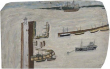 Репродукция картины "harbour scene" художника "уоллис альфред"