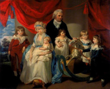 Репродукция картины "michael bryan and his family" художника "уорд джеймс"