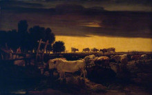 Копия картины "cattle-piece, marylebone park" художника "уорд джеймс"