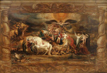 Репродукция картины "the triumph of the duke of wellington (sketch)" художника "уорд джеймс"