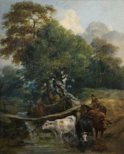 Репродукция картины "the watering place" художника "уорд джеймс"