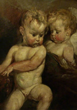 Репродукция картины "two studies of children" художника "уорд джеймс"
