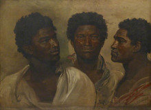 Копия картины "three views of the head of a native (probably a sakalava), madagascar" художника "уорд джеймс"