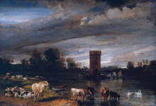 Картина "view in tabley park" художника "уорд джеймс"