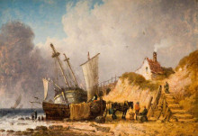 Картина "coast scene" художника "уорд джеймс"