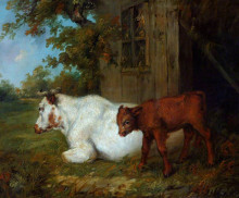 Картина "cow and calf" художника "уорд джеймс"