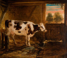 Репродукция картины "cow in barn" художника "уорд джеймс"