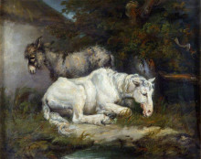 Копия картины "horse and donkey" художника "уорд джеймс"