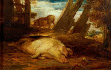 Копия картины "pigs" художника "уорд джеймс"