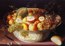 Картина "still life of fruit in a wan-li bowl" художника "беерт осиас"