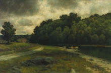 Копия картины "on the grand river at doon" художника "уотсон гомер"