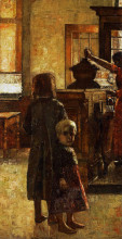 Картина "estaminet - flemish tavern" художника "ури лессер"