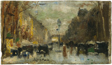 Копия картины "boulevard in paris" художника "ури лессер"
