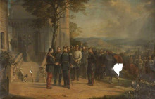 Репродукция картины "surrender of napoleon iii at the battle of sedan" художника "бейкер томас джонс"