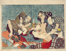 Репродукция картины "rape scene" художника "утагава куниёси"