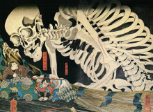 Копия картины "sceleton" художника "утагава куниёси"