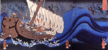 Копия картины "taira ghost" художника "утагава куниёси"
