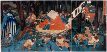 Репродукция картины "tengu" художника "утагава куниёси"